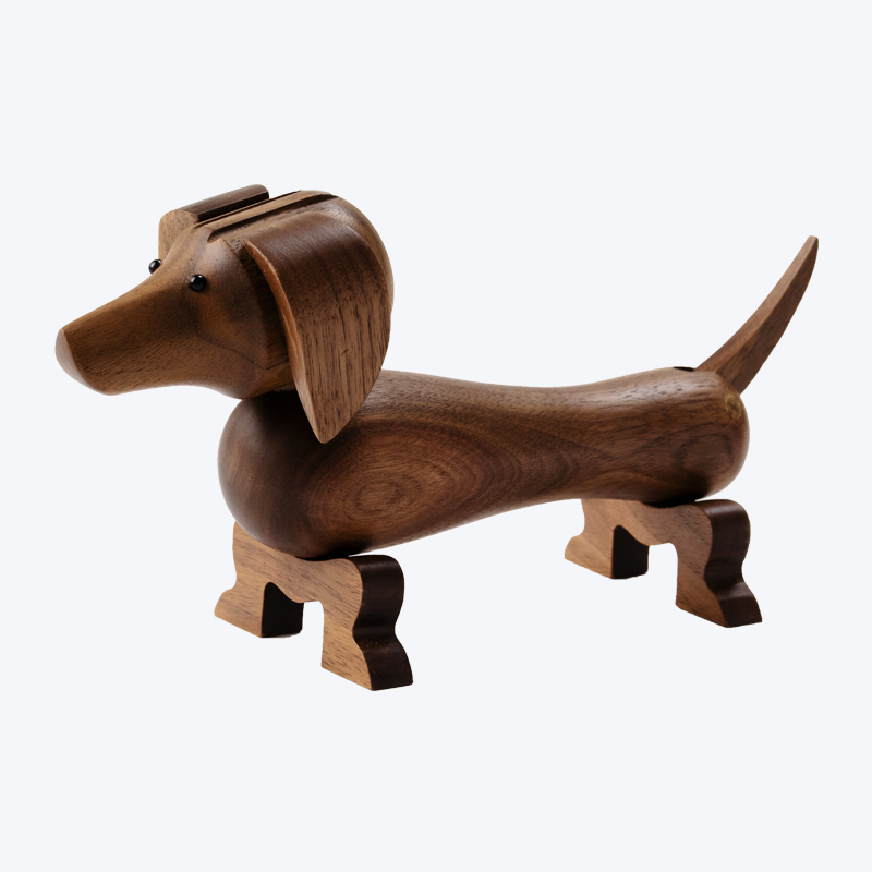 Thiết kế sáng tạo Trang trí thủ công cho chó Dachshund bằng gỗ